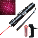 High Power Green Lasers Adjustable Focus Burning Green Laser Pointer Pen Lazer Range 5000 Meters with 18650 Battery Charger