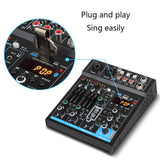 2021 New Professional Audio Mixe, Sound Board Console 4-Channel Digital USB Bluetooth DJ Controller 48V Power for Stage Band Hom