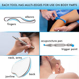 7PCS IASTM Stainless Steel Gua Sha Scraping Tools Muscle Scraper For Soft Tissue Physical Therapy Neck Face Body Massage Tools