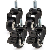 4 x Heavy Duty 50mm PU Swivel Castor Wheels Trolley Furniture Caster