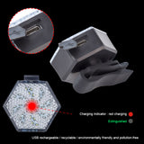 USB Charging LED Ride Warning Light Flare Emergency Road Disc Safety Light Flashing Roadside Beacon Tool US Bicycle Lights