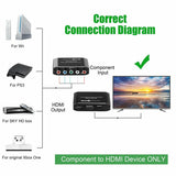 HDMI-compatible 4K 60Hz Video Audio Converter Adapter For DVD PSP Xbox PS2 to HDTV Monitor 5RCA RGB To HDMI-compatible