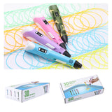 3D Printing Pen Digital Display Intelligent 3D Pen High Temperature 3D Graffiti Painting Pens with USB Educational Toys Gift