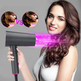 Foldable Hair Dryer, 1600W Professional 3 Speed Adjustable Blow Dryer for Home Dormitory Salon Travel