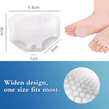 6 Pairs Silicone Forefoot Pad Metatarsal Pads Ball Of Foot Cushions Support Gel Foot Cushion  for Reducing Forefoot Pain Callus