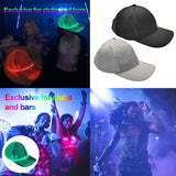 New RGB 7 Color Flashing Led Fiber Optic Hat Night Light Built-in Battery Concert Neon Glowing Hat Fisherman Baseball Cap