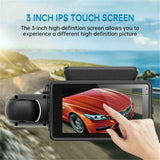 Car Dash Cam DVR Video Recorder Front And Rear Dual Lens Camera Wide Angel Car Parking Reversing Driving Night Vision DashCam