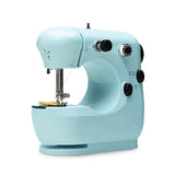 INNE Mini Sewing Machine Manual Portable Needlework Electric Household With Night Light Foot Pedal Table Two Thread Kit Simple