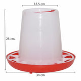 5kg Chicken Drinker Plastic Feeder Bucket Rooster Hen Drinking Kettle Feeding Cup Farm Animals Poultry Farming Tool 2 Pcs