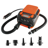16PSI Intelligent Double Stage Air Pump with 6PCS Nozzles LCD Display 6000mAh Electric Pump Support Inflation and Deflation 2023