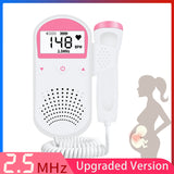 Home Pregnant woman Fetal Heart Rate Monitor Portable radiation-free Baby heartbeat Replaceable battery PR display Fetal Doppler