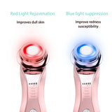 4In1 Ultrasonic Massager for Face EMS Microcurrent Lifiting Firming LED Light Photon Therapy Acne Wrinkle Removal Skincare