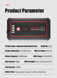 S601 car jump starter for emergency start 14000mAh peak A with USB charging 12V car portable power bank for charging