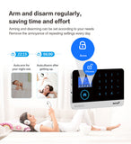 Wireless WIFI GSM Home Security Alarm System For Tuya Smart Life APP With Motion Sensor Detector Compatible With Alexa &amp;