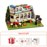 New Diy Dollhouse Kit Wood Little House Miniature Building For Adult Baking Cake Room Kids Toys Doll House Furniture Accessories