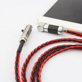 3 Core Audio Headphone Attached Cables 3.5mm Stereo Plug to Mini XLR for AK G K267, K702, K271, K712, Q701