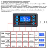 Dual Mode LCD PWM Signal Generator 1-Channel 1Hz-150KHz PWM Pulse Frequency Duty Cycle Adjustable Square Wave Generator