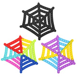 Large Spider Web Push Bubble Rainbow Rebirth Toy Sensory Squeeze Toy Fidget Toys Halloween Christmas Kids Gift Freeshipping