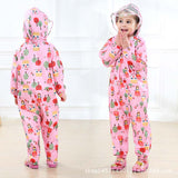 Kids Raincoat Impermeable Hooded Rain Coat Cover Waterproof Rainwear Children Pink Blue Poncho For Boy Girl Rain Jacket Jumpsuit