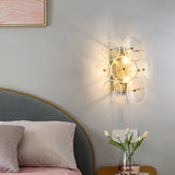 JMZM Modern Wall Lamp Round Bubble Glass Light Luxury Wall Lamp Villa Study Living Room Background Aisle Bedroom Bedside Sconces