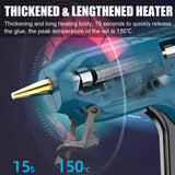 5400MAh DIY Cordless Hot Melt Glue Gun With 20/50/100pc Glue Sticks Copper Nozzle Rechargeable Hot Glue Gun Craft Repair Tool