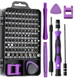 135 In1 Screwdriver Magnetic Tools Sets for Mobile Phone Tablet Computer Eyeglasses Repair DIY Tool Kit (Black & Purple)