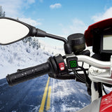12V 22mm Motorcycle Handlebar Winter Electric Heating Grips Set Rubber Handle Waterproof ATV Scooter Handlebar Hand Warmer Kit