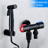 Handheld Toilet Bidet Sprayer Kit 304 Stainless Steel Hand Bidet Faucet for Bathroom Hand Sprayer Gun Shower Head Self Cleaning