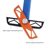 300/400mm Hole Ruler Aluminum Alloy T Type Square Gauge Adjustable Angle Woodworking Scriber Marking Ruler Line Scribing