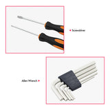 15-Piece Tool Set General Household Hand Tool Kit for Men Women Home Automobile Repair with Plastic Toolbox Storage Case Orange