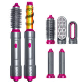5 in 1 Set Hair Dryer Hot Comb Wet and Dry Professional Curling Iron Hair Straightener Styling Tool Hair Dryer Household Kit
