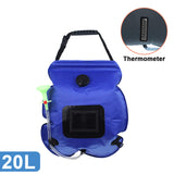 Switchable Shower Head20L Water Bags Outdoor Camping Solar Shower Bag Foldable Heating Camp Shower Hiking Climbing Bath Bag
