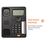 2-Line Desktop Corded Telephone Answering System Caller ID/Call Waiting Backlight LCD &amp; Handset/Base for Office Home Conference