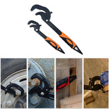 Universal Key Pipe Wrench  14-30 / 30-60mm Open End Spanner Set High-carbon Steel Snap N Grip Tool Plumber Multi Hand Tool