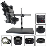 38MP HDMI-Compatible USB Microscopio Camera 3.5X-90X Simul-Focal Trinocular Stereo Microscope Soldering PCB Jewelry Repair Kit