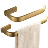 2Pc Bathroom Accessories Set - Towel Ring and Toilet Roll Holder Antique Brass Wall Mounted, Brushed Bronze