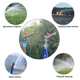 1 inch Impact Sprinkler 360 ° Adjustable Irrigation Spray Zinc alloy Tool agriculture, lawns, irrigation, and green belts