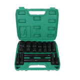 10PCS 1/2 Inch Electric Wrench Accessory Set Steel Sleeve Set Household Multifunctional Practical Sleeve Set with Storage Box