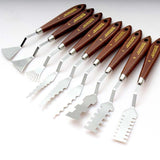 9pcs Painting Knife Lightweight Super-Thin Painting Scraper For Acrylic Oil Painting Stainless Steel Spatula Color Mixing Tool