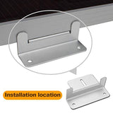 8Pcs Solar Panel Mounting Z Brackets with Nuts and Bolts for RV Camper Boat Wall and Other Off Gird Roof Installation