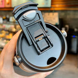 600ml Tyeso Tumbler Coffee Cup Stainless Steel Vacuum Thermal Straw Cups Insulated Mug Cold Storage Ice Large Capacity Leakproof