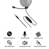 Microphone Cable Compatible Headphones with Volume Control Mute Switch Headset for PC Laptop PS4 PS5 Xbox One Game Earphone