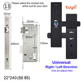 Wifi Tuya APP Electronic Door Lock Biometric Fingerprint 13.56mhz IC Card Password Mobile Phone Unlock Remotely Smart Home