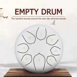 6 Inch Mini Drum 8 Tone Steel Tongue Drum Percussion Instrument With Drumsticks Can Produce A Clean Ethereal Buddha-Like Sound