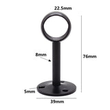 Home Easy Install Hardware Living Room Ceiling Mount Stainless Steel Accessories Curtain Rod Bracket Flange Socket With Nails