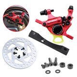Scooter Brake Handle Assembly Hydraulic Disc Brake Caliper with Adapter and 120mm Disc Rotor for Xiaomi M365 Pro E Scooter