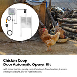 Light Sensor Chicken Cage Door Opener Controller Actuator Motor Automatic Opener Kit IP44 Protection Level Remote Control