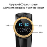 LCD Display Muscle Massage Gun Electric Deep Muscle Relaxation Fitness Percussion Massager Slimming Shaping Pain Relief Massager