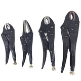 4Pcs Locking Pliers Gourd Mouth Straight Jaw Lock Mole Plier High Carbon Steel Wear Resistant Vise Grip Clamping Hand Tools