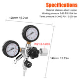 Beer Pressure Relief Valve Beer CO2 Keg Regulator Safety Pressure Relief Valve 0-3000 PSI Tanks Pressure
